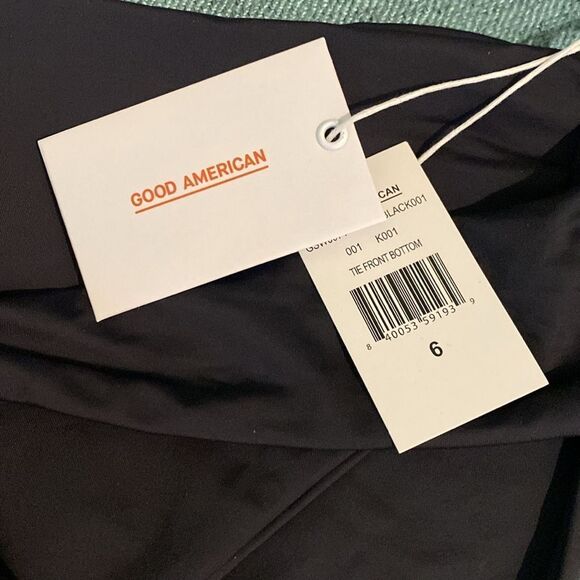 Good American Black 10 Ways To Wear Black Bikini Bottom Size 6/3XL - Picture 3 of 6